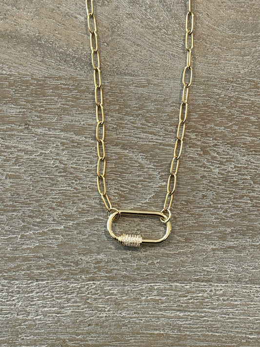 Chain-Link with Carabiner Necklace