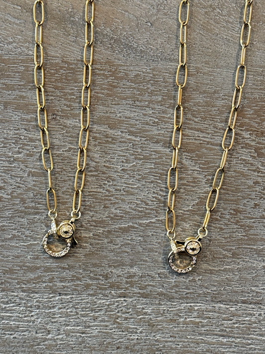 Chain-Link with Lobster Claw Clasp Necklace