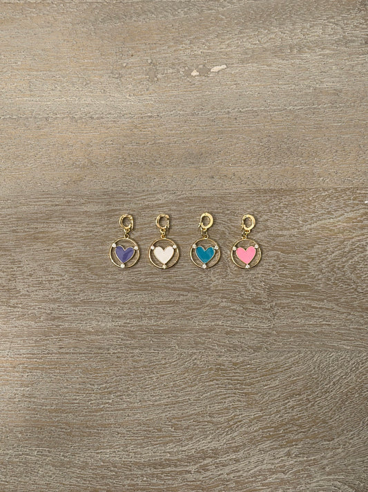 Circle Heart Charm (Pink)
