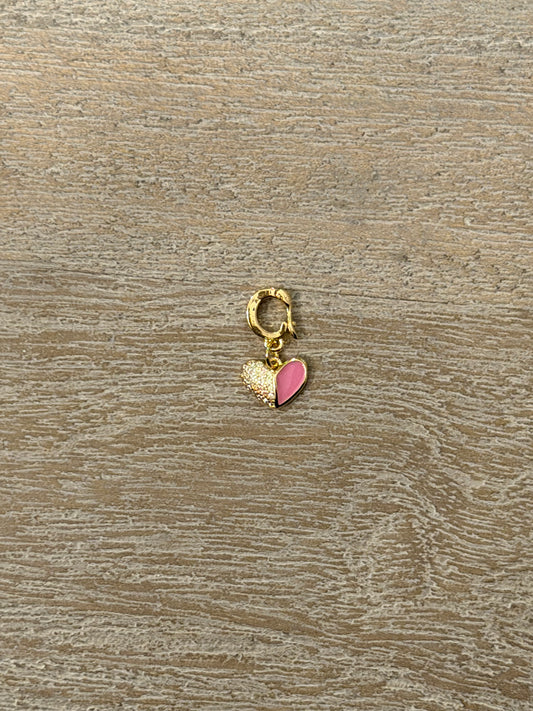 Half Heart Charm (Pink)