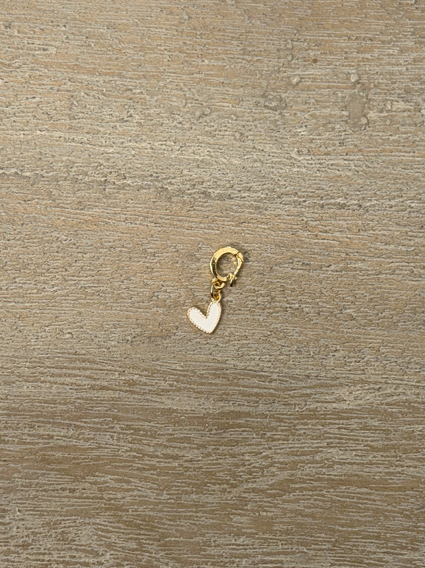 Mini Heart Charm (White)
