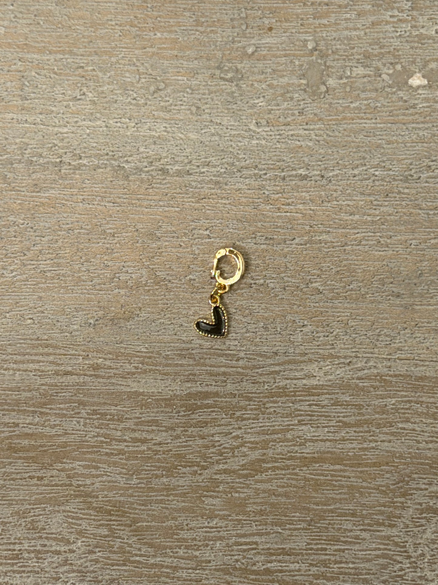 Mini Heart Charm (Black)