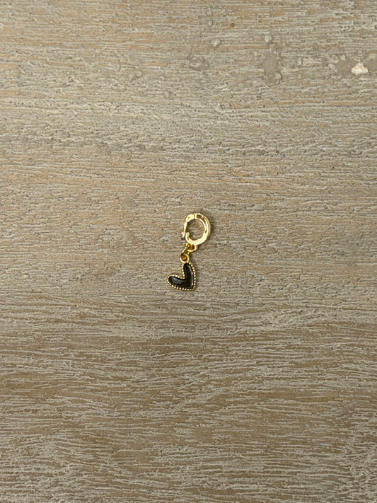Mini Heart Charm (Black)