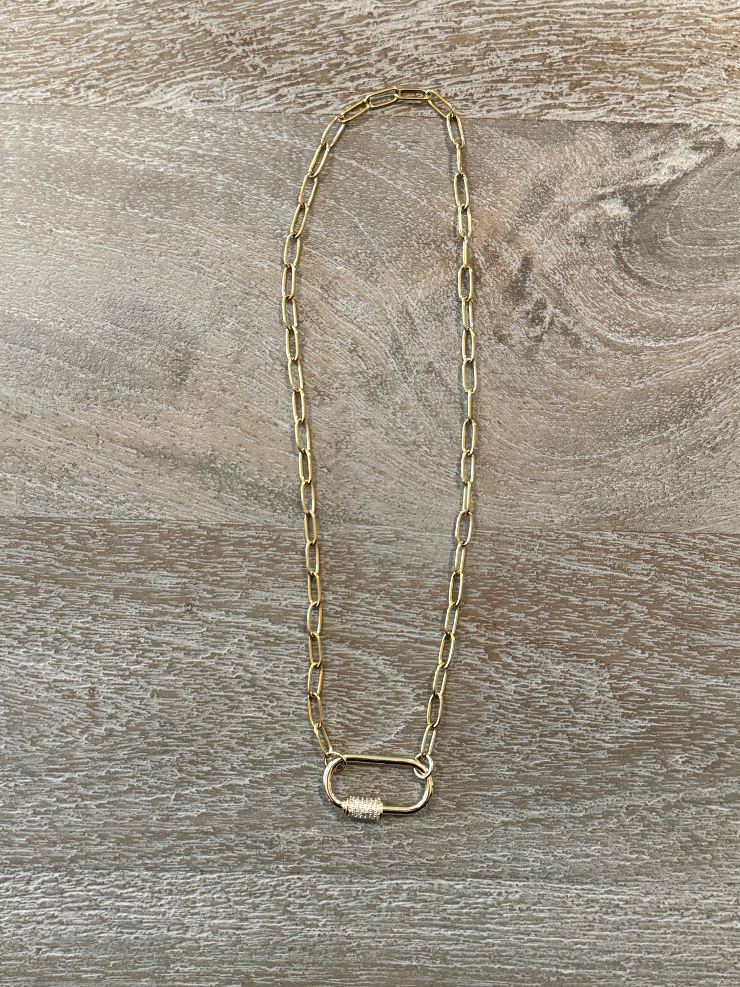Chain-Link with Carabiner Necklace