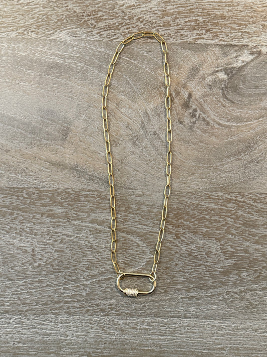 Chain-Link with Carabiner Necklace