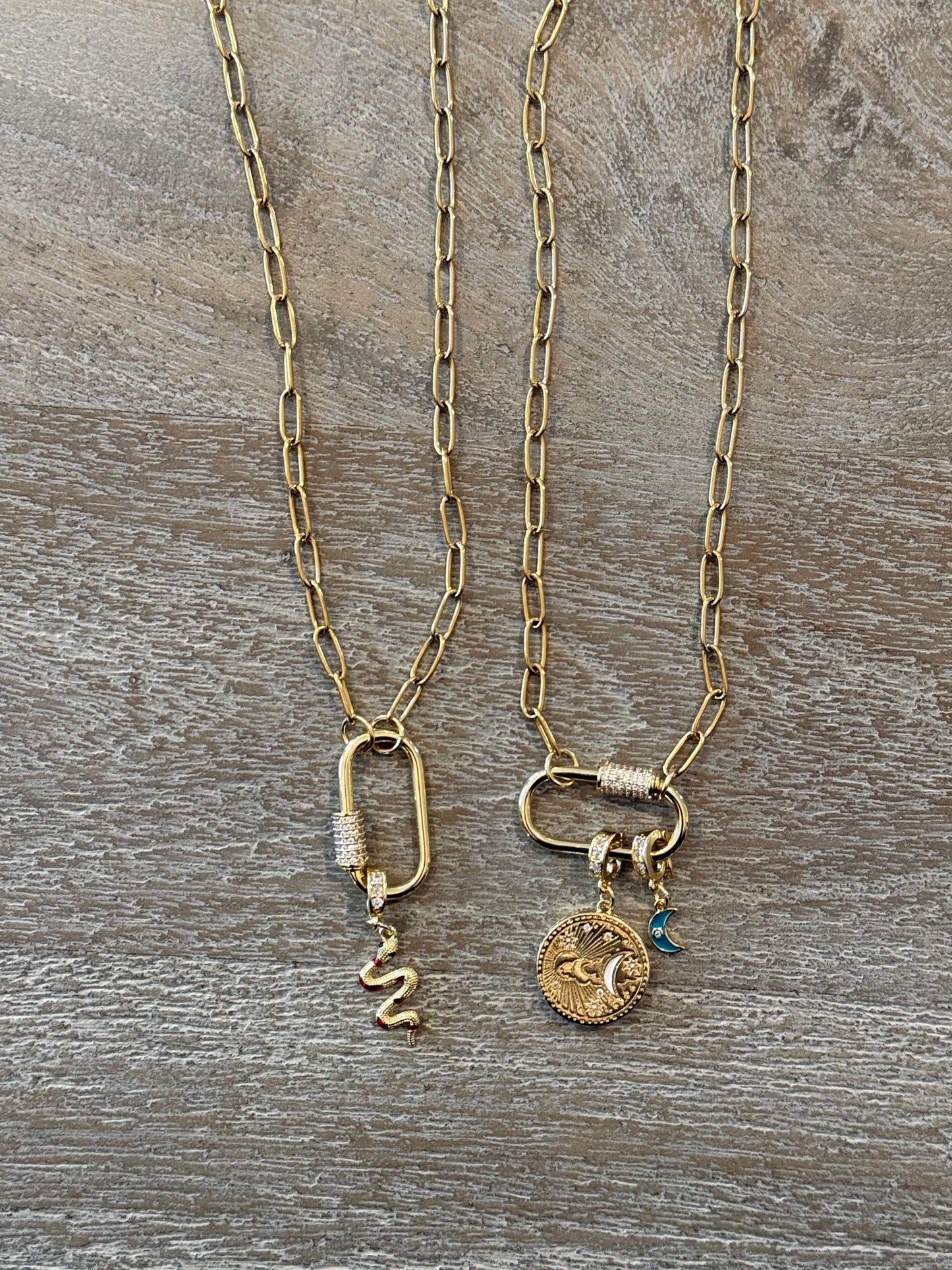 Chain-Link with Carabiner Necklace