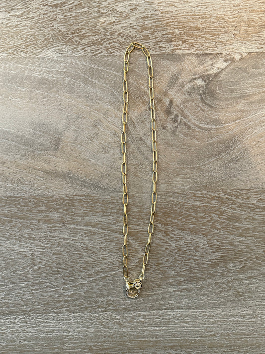 Chain-Link with Lobster Claw Clasp Necklace