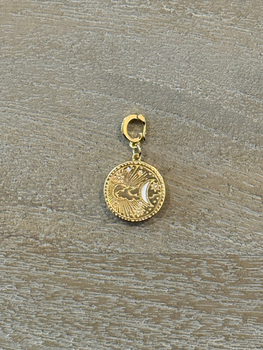 Sun and Moon Disc Charm